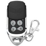 Porte de garage noire t�l�command�e avec 1 t�l�commande ditec gol4 bixlg4 433, 92 mhz et code d�filant ...