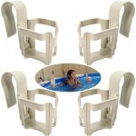 Porte gobelets piscine: lot de 4 accessoires multifonctionnels avec support pour bord de piscine, panier ...