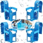 Porte gobelets piscine: lot de 4 accessoires multifonctionnels avec support pour bord de piscine, panier ...