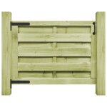 Porte de jardin?portail de jardin?portillon bois de pin impr�gn� 100x75 cm vert cfw47850