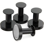 Porte manteaux aimantés, patère magnétique, 4 crochets muraux noirs extrêmement solides, porte manteaux ... Porte manteaux aimantés, patère magnétique, 4 crochets muraux noirs extrêmement solides, porte manteaux ...