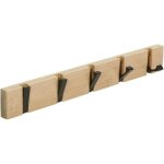 Porte manteau bois mural de 5 crochets rtractables, patre murale bois pour une entre, chambre et vestiaire ...