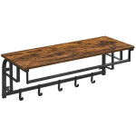 Porte - manteau mural 30 x 80 x 27 cm avec �tag�re de rangement vintage �tag�re murale avec crochets ...