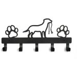 Porte - manteau mural avec 5 crochets en forme de patte de chien, id�al pour suspendre chapeaux, cl�s ...