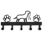 Porte - manteau mural avec 5 crochets en forme de patte de chien, id�al pour suspendre chapeaux, cl�s ...