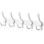 Porte - manteau mural en acier inoxydable, crochet pour serviettes et peignoirs (blanc, 1 pice)