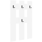 Porte - manteau mural blanc 65 x 3 x 100 cm bois d'ing�nierie vidaxl