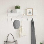 Porte - manteau mural blanc 90 x 15 x 36 cm bois d'ingnierie vidaxl