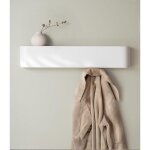 Porte - manteau mural bois design moderne avec crochets muraux cach�s panneau en placage de bois massif ...