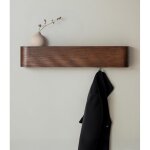 Porte - manteau mural bois design moderne avec crochets muraux cachés panneau en placage de bois massif ... Porte - manteau mural bois design moderne avec crochets muraux cachés panneau en placage de bois massif ...