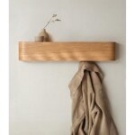 Porte - manteau mural en bois design moderne avec crochets dissimul�s panneau en placage de bois massif ...