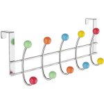 Porte manteaux mural de luxe avec 10 pat�res - cadre finition chrome et boules multicolore