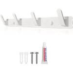 Porte manteau mural patere murale porte manteau blanc avec 4 crochets deux m�thodes d'installation (avec ...