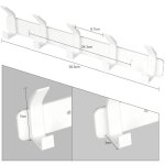 Porte manteau mural patere murale, crochet salle de bain avec 5 crochets pour suspendre sac � dos, veste, ...