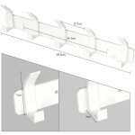 Porte manteau mural patere murale, crochet salle de bain avec 5 crochets pour suspendre sac � dos, veste, ...