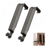 Porte - manteau pliable derri�re la porte, pour suspendre v�tements, foulards, sacs, lot de deux (gris) ...