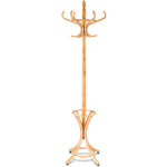 Porte manteau sur pieds 51 x 51 x 184 cm avec 12 crochets robustes design contemporain en bois naturel ...