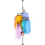 Porte - manteau t�l�scopique s�choir � linge en m�tal et plastique �tendoir pliable avec 4 bras et crochets, ...