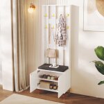 Hauss spole - porte manteau, vestiaire, avec crochets amovibles, tabouret  chaussures, meuble  chaussures, ...
