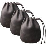 Porte - monnaie vintage avec cordon de serrage en cuir de vachette et poche pour ranger la monnaie. . ...