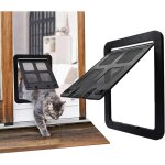 Porte moustiquaire pour chien et chat avec rabat magn�tique verrouillable, fermeture magn�tique robuste ...