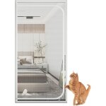 Porte moustiquaire de s�curit� pour animaux, porte moustiquaire anti - rayures pour chat avec fermeture ...