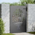 Torana - porte de , portail de 85x75 cm design arbre en acier corten Torana - porte de , portail de 85x75 cm design arbre en acier corten
