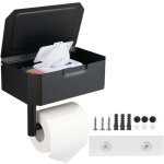 Porte - papier toilette avec bo�te � lingettes humides, porte - rouleau de papier toilette en acier inoxydable ...