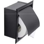 Porte - papier toilette encastr, acier inoxydable avec couvercle, design encastr, gain de place, porte ...