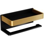 Porte papier toilette avec etag�re, support papier toilette mural (perfor� / non perfor�) porte rouleau ...