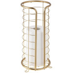 Porte - papier toilette en m�tal, support autoportant pour 3 rouleaux, laiton doux