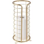 Porte - papier toilette en m�tal, support autoportant pour 3 rouleaux, laiton doux