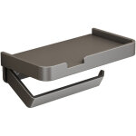 Porte - papier toilette mural en aluminium avec �tag�res, porte - rouleau de papier toilette et essuie ...