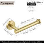 Porte papier toilette mural derouleur papier toilette salle de bain sus304 acier inoxydable or bross� ...