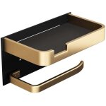 Porte - papier toilette mural avec �tag�re de t�l�phone, support rouleau papier toilette adhesif moderne ...