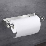 Porte - papier toilette mural, porte - rouleau sous meuble, acier inoxydable, auto - adh�sif, per�age ...