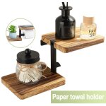 Porte papier toilette mural avec tablette, support papier toilette mural avec tagres spacieuses porte ...