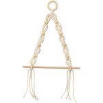 Porte - papier toilette mural vintage en coton et bois, porte - mouchoirs boh�me tiss� � la main, support ...