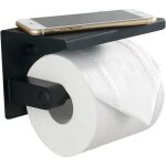 Porte - papier toilette, porte - rouleau de papier toilette en acier avec �tag�re pour t�l�phone, inoxydable ...