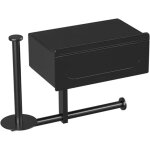 Porte - papier toilette, sans per�age, avec bo�te � lingettes humides, �tag�re et tiroir, en acier inoxydable ...