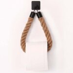 Porte - papier toilette, porte - serviette en corde de chanvre pour salle de bain et cuisine porte - ...