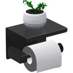 Porte papier toilette, support papier rouleau sans percage derouleur papier wc, distributeur papier avec ...