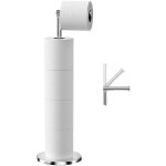 Porte papier toilette sur pied, distributeur de papier toilette en acier inoxydable, support porte - ...