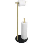 Porte papier toilette sur pied distributeur papier toilette rangement papier toilette, base en verre ...