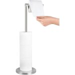 Porte - papier toilette sur pied - support 5 rouleaux, acier inoxydable, design moderne et pratique pour ...