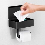 Porte - papier toilette avec tablette - distributeur et rangement de lingettes humides pour toutes les ...