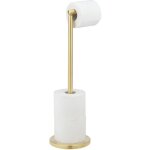 Porte papier wc sur pied en inox, doré Porte papier wc sur pied en inox, doré