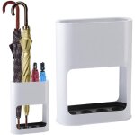 Porte - parapluies  4 compartiments, bac gouttoir amovible et tagre pour entre et couloir, compatible ...