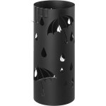 Porte - parapluie, support  parapluie, rond, en mtal, avec 4 crochets, bac de rcupration d'eau amovible, ...