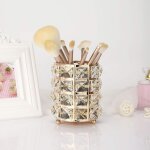 Alovez - porte - pinceaux dor, organiseur dcoratif en cristal pour pinceaux de maquillage, rangement ...